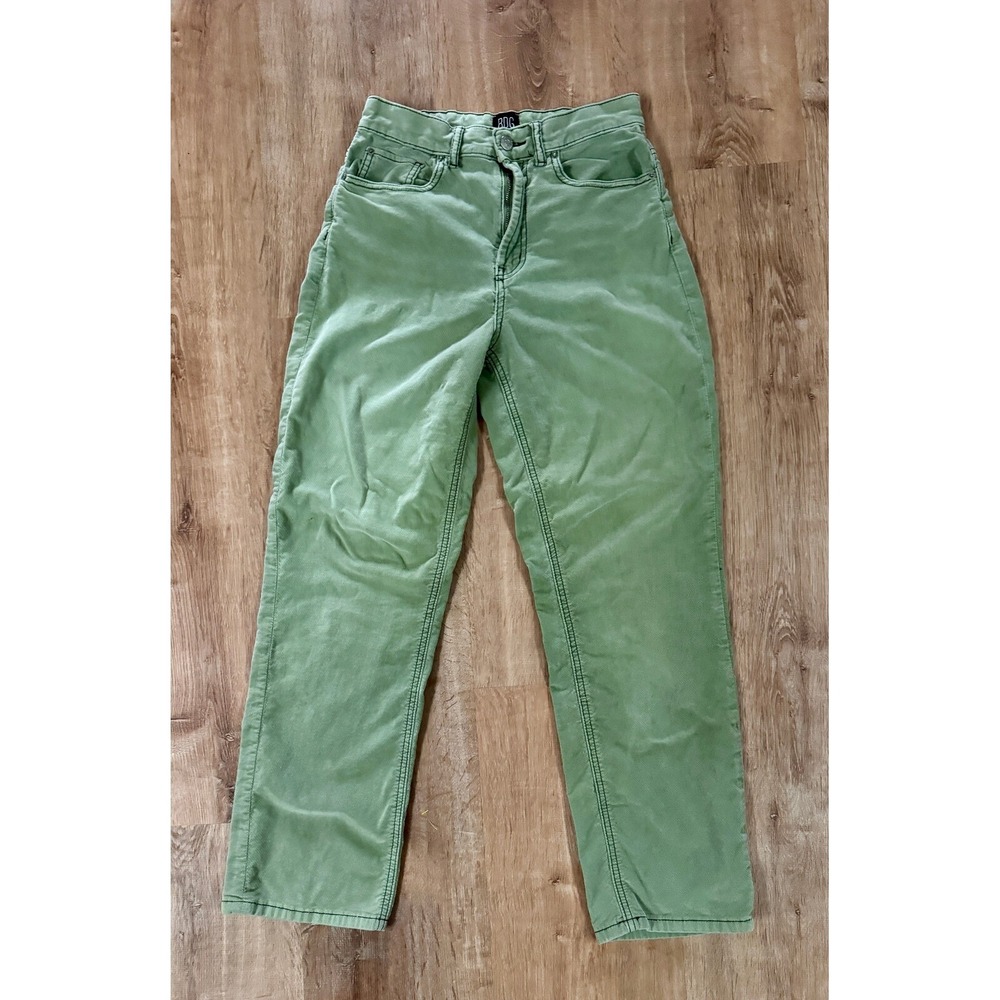BDG Urban Outfitters Ultra High‎ Waist Straight Leg Green Pants Women's Size 27